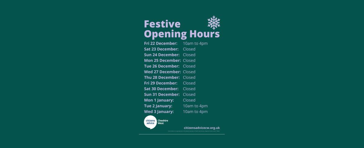 Festive opening hours